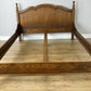 Bed Vintage French Style Oak King Size Bed Frame Carved Headboard LOT 6377