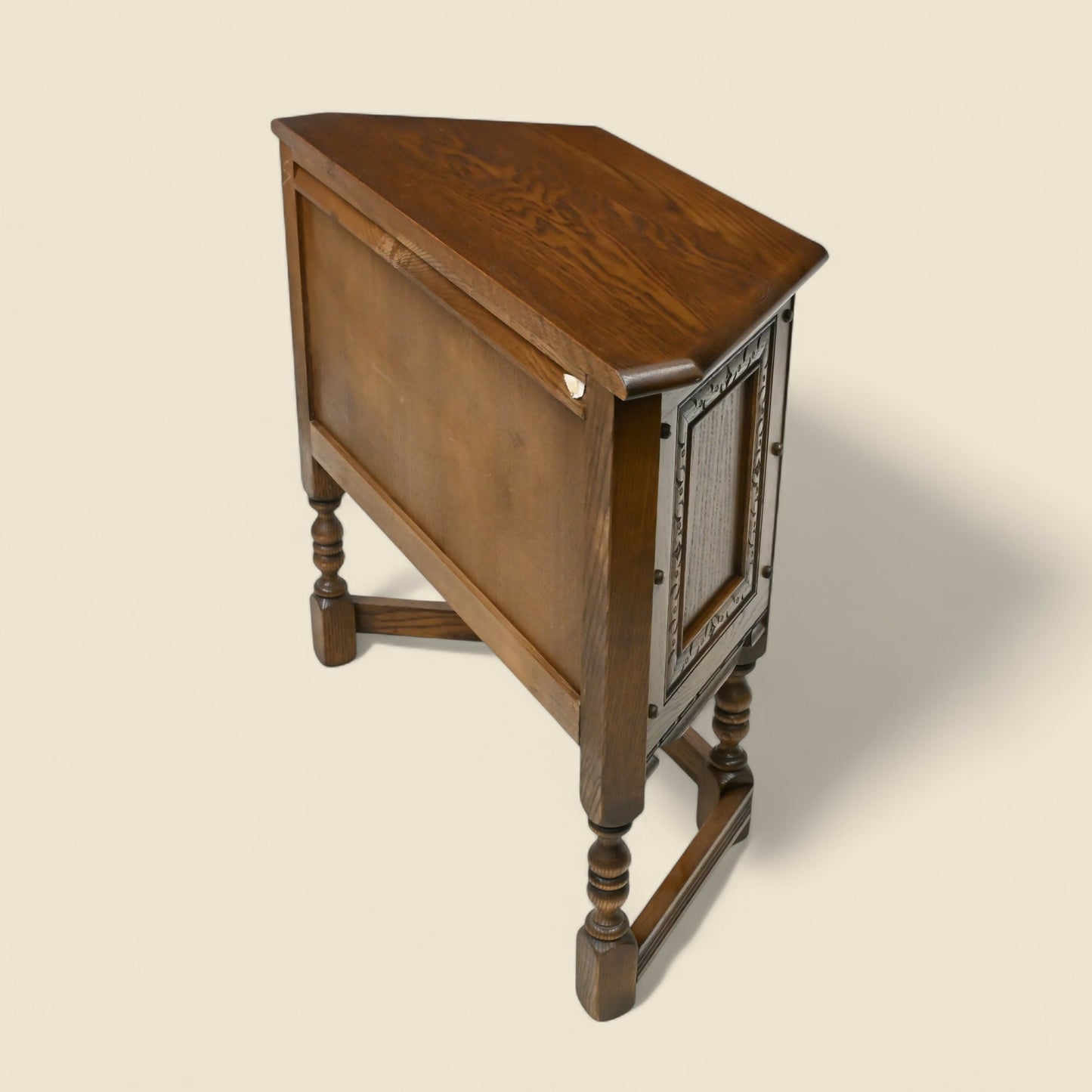 Old Charm Canted Table/Cupboard Light Oak Finish #1434 FREE UK Delivery*. SBR10389/2804E