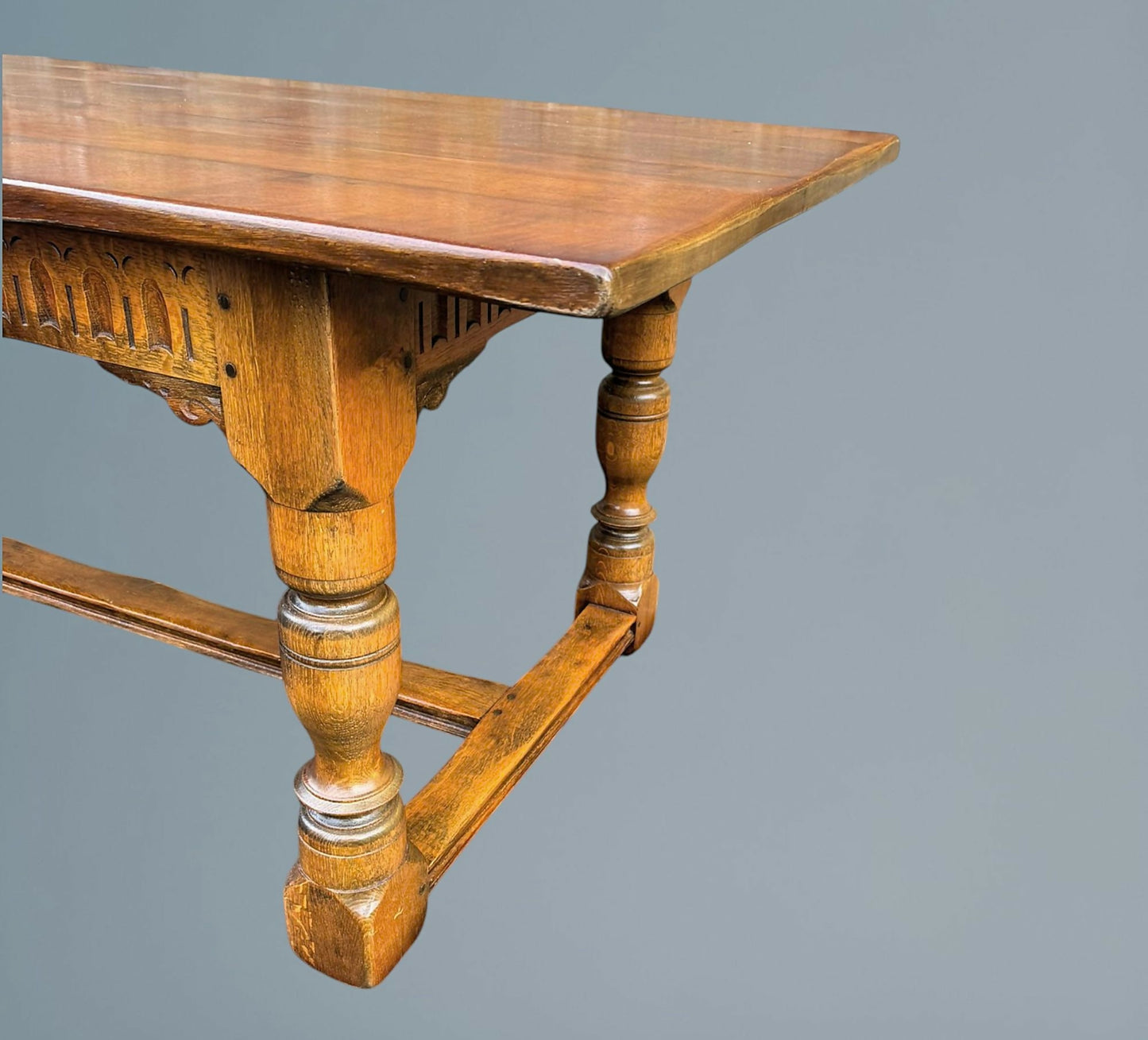Large Oak Refectory Dining Table 8 - 10 Seater