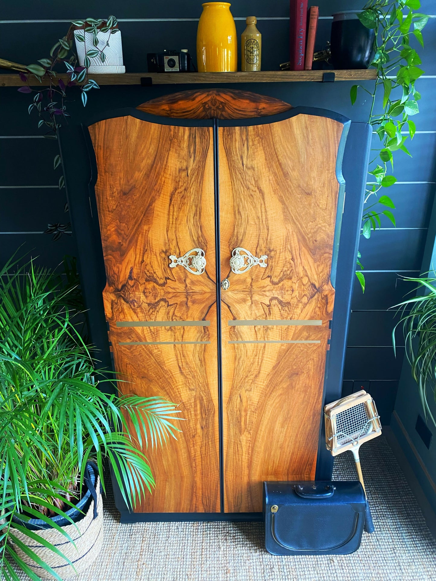 Wardrobe, Armoire, Coat Cupboard, Hall Robe, Hallway Storage, 1960s Mid Century.