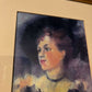 Original oil painting of woman in gilt frame by artist ‘Roy Freeman’.6