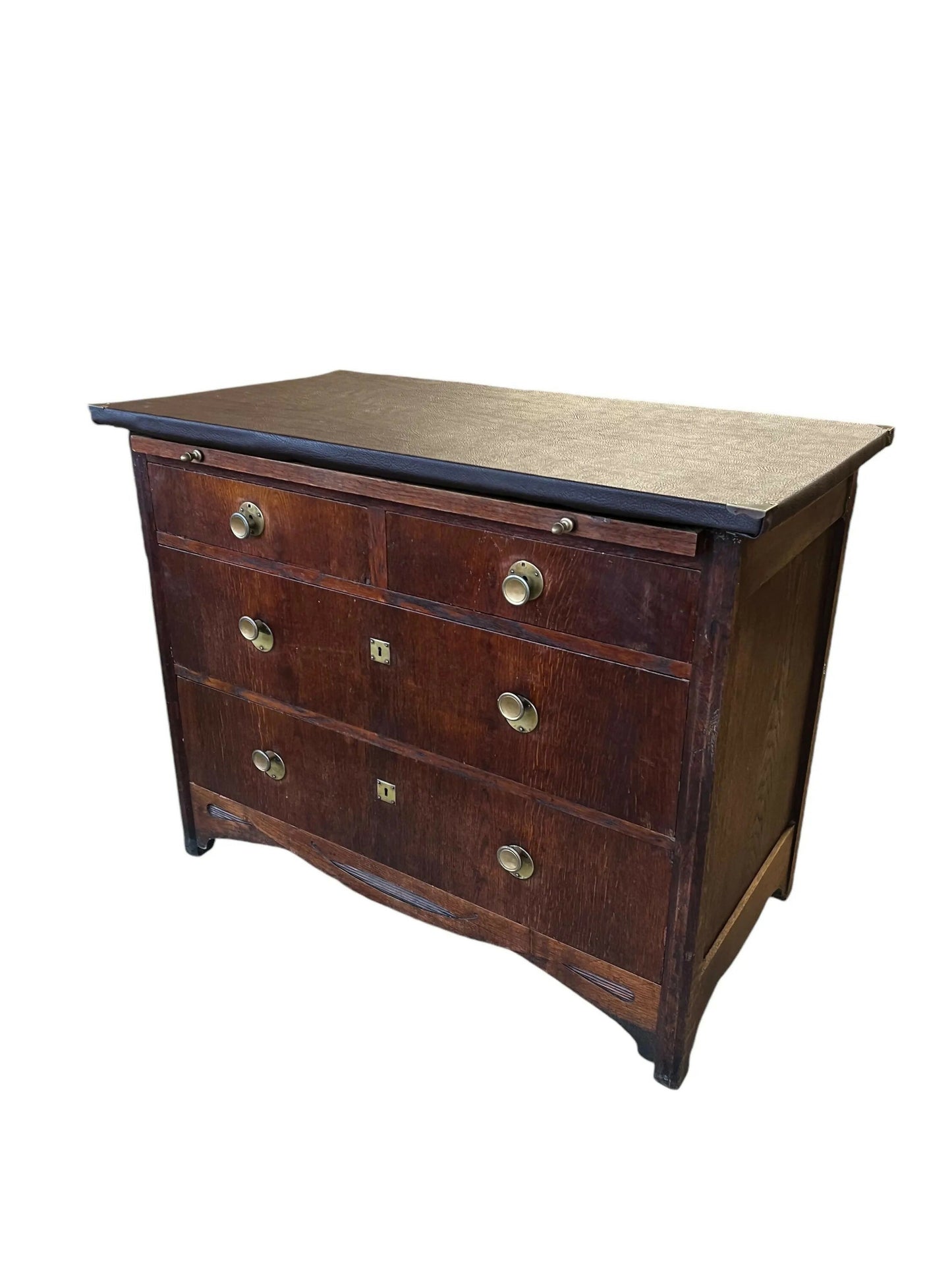 Arts & Crafts period chest of drawers / desk by Otto Weinhold