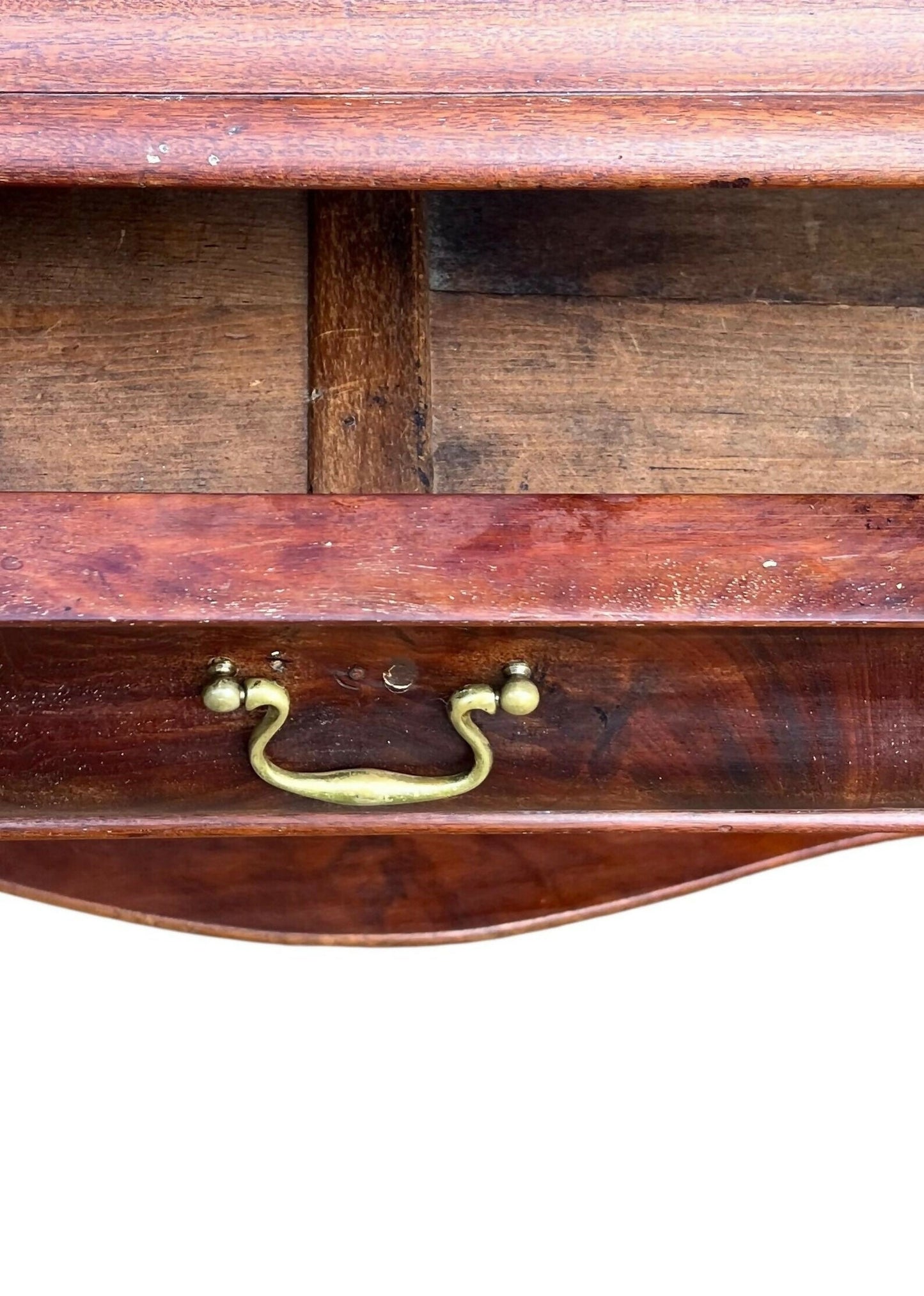Antique Mahogany 19th C stretcher table desk