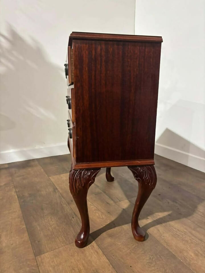 Reproduction Inlaid Mahogany Dwarf Chest