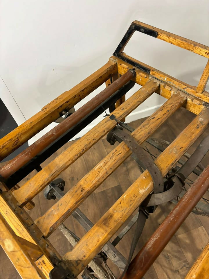 Victorian Wooden & Cast Iron Coffin Cart