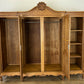 Wardrobe Vintage French Louis XVI Style Oak Four Door Carved Armoire LOT 6516