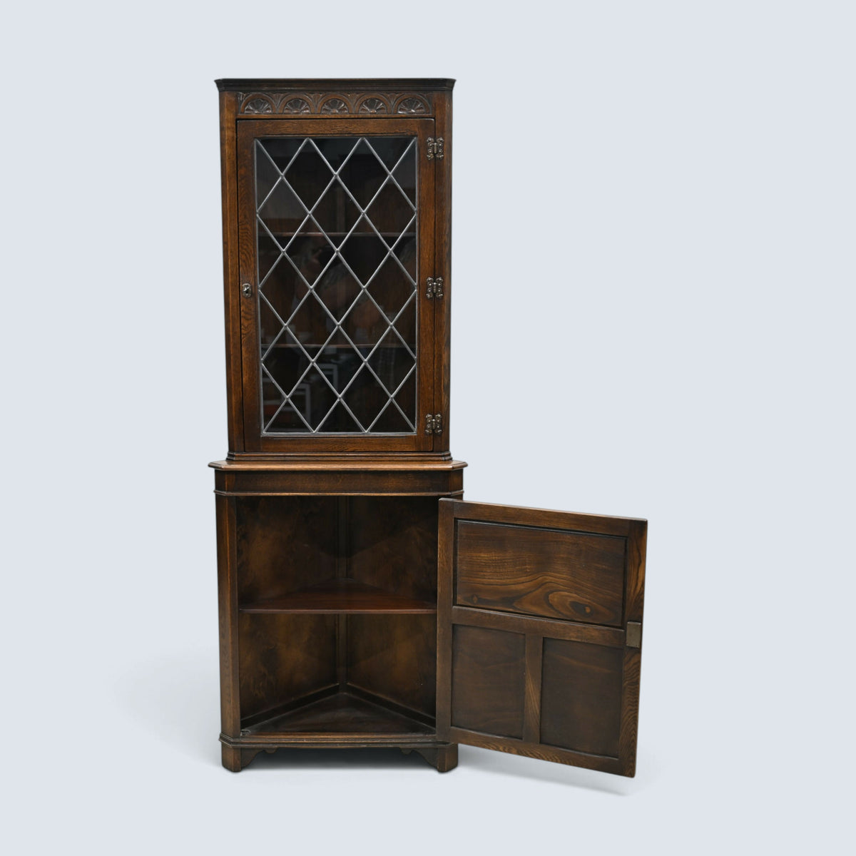 Jaycee Corner Cabinet with Lower Cupboard & 3 Shelves FREE UK Delivery*