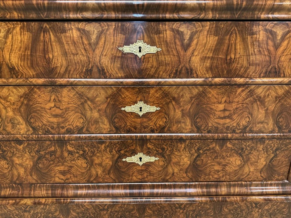 Fine Burr Walnut Louis Phillip Commode