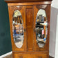 Edwardian Walnut Double Wardrobenb