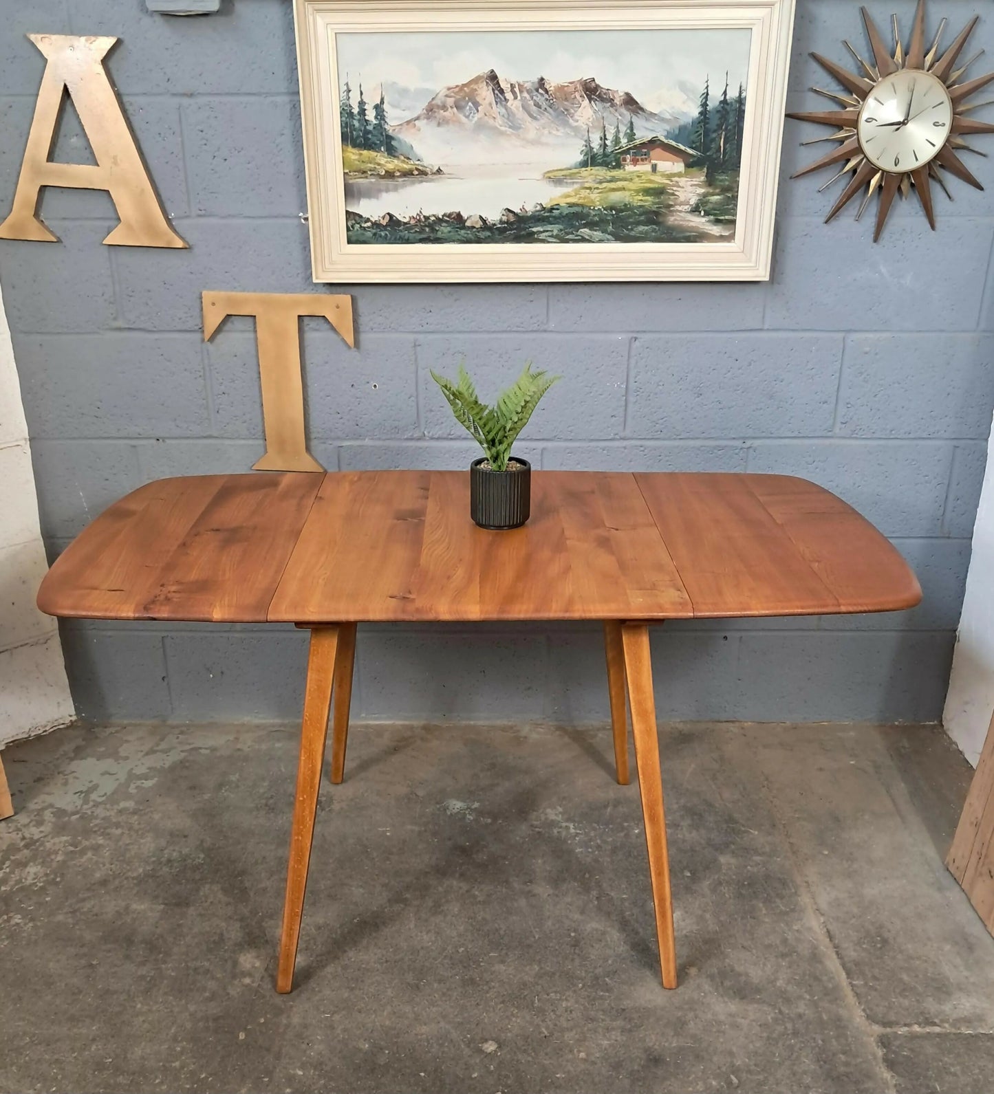 Ercol Plank Drop Leaf Dining Table ~ mid century ~ vintage ~ refurbished