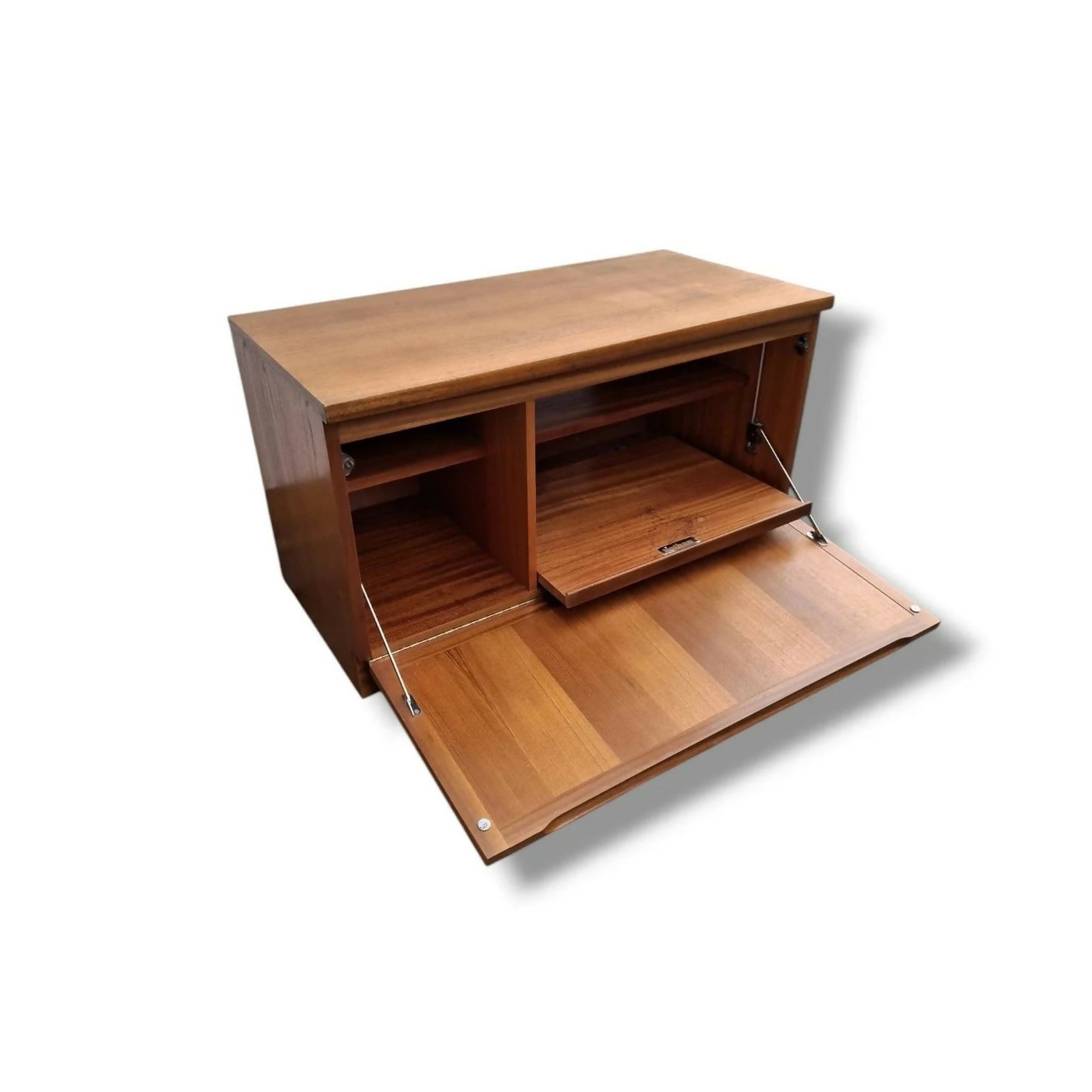 Vintage Nathan Drop-Front Wall Cabinet / Drinks or Desk Unit