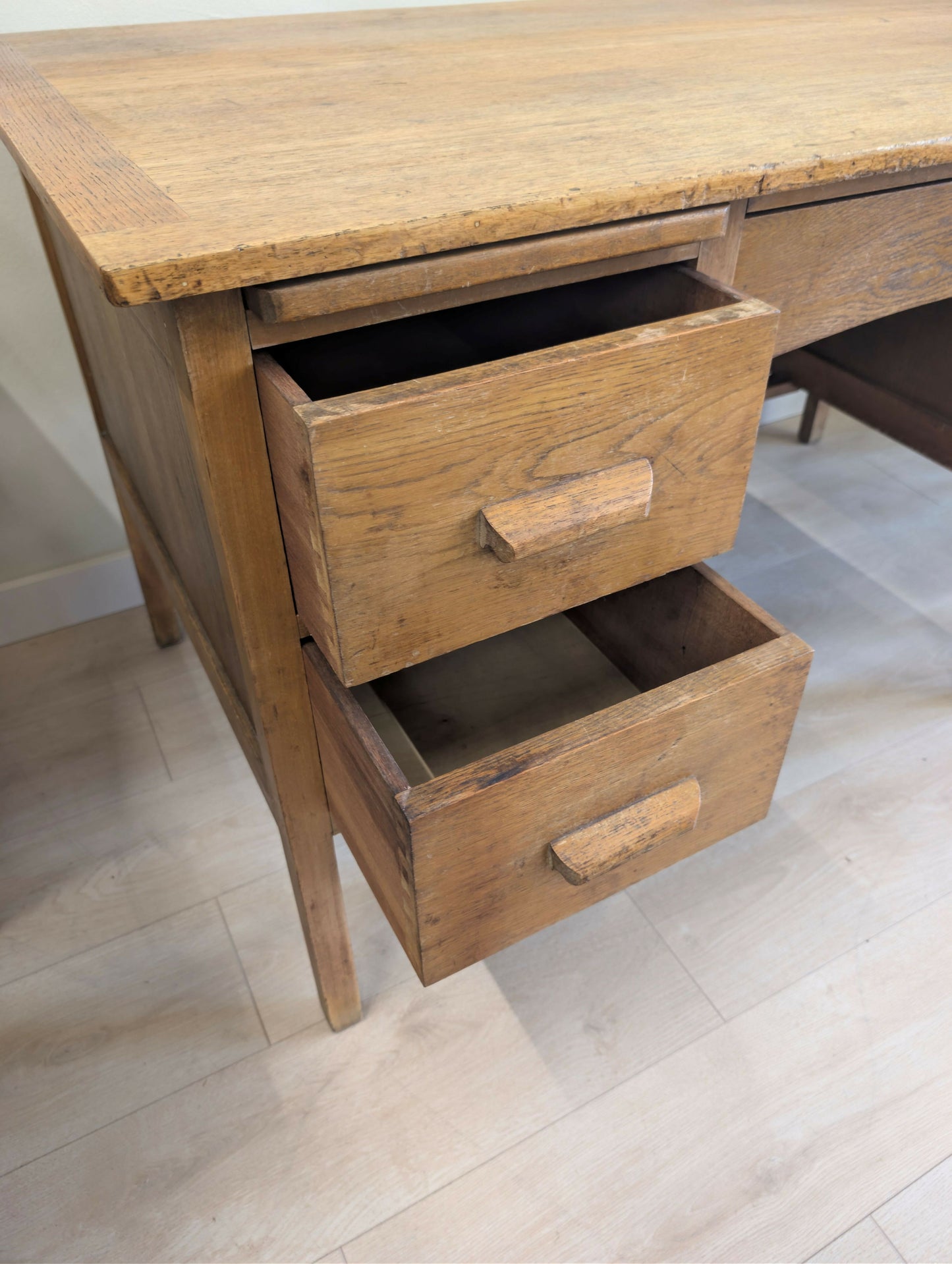 Vintage Oak Office Desk by Partridge & Cooper