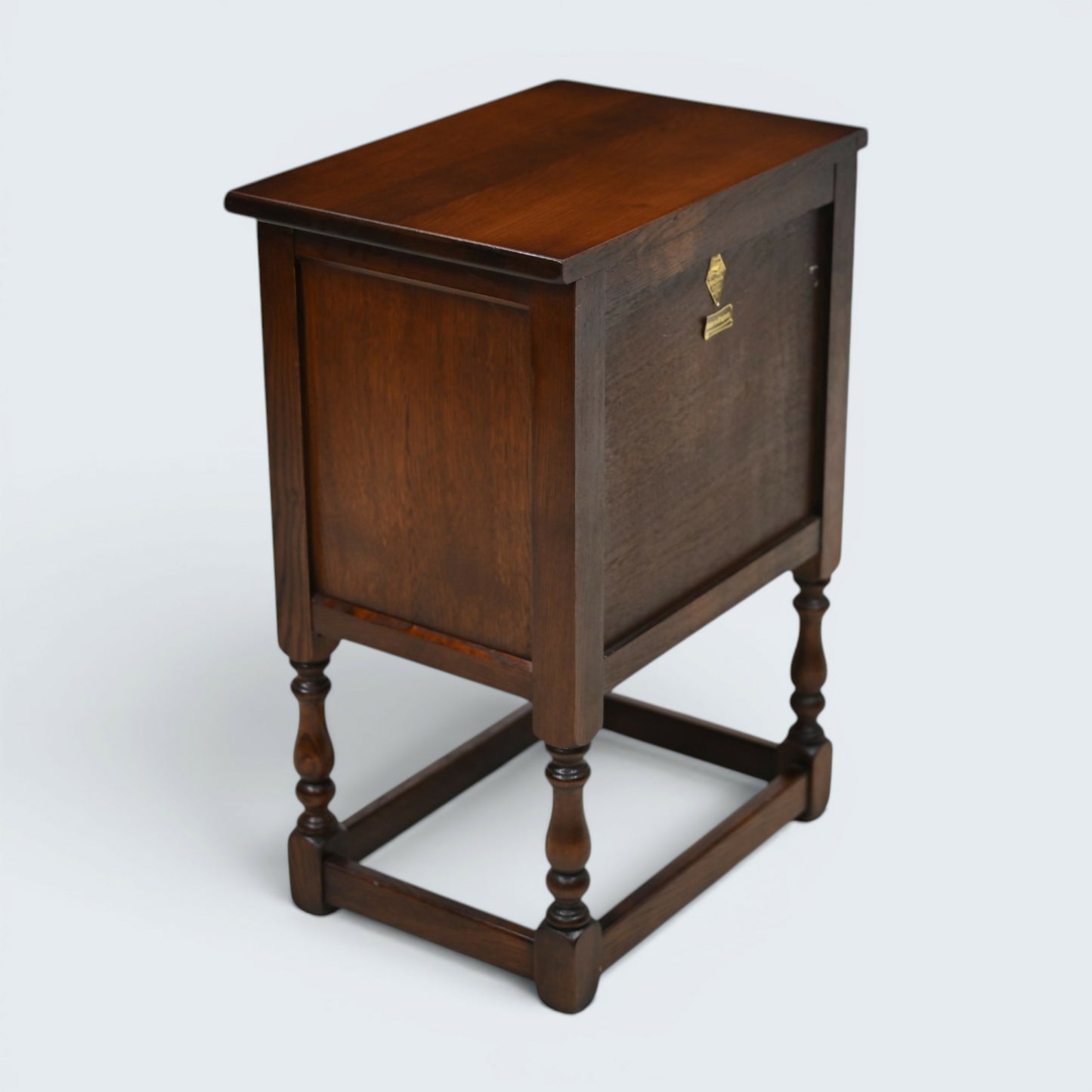 Old Charm Pedestal Cabinet Small Cupboard Bedside Tudor Brown FREE UK DELIVERY*