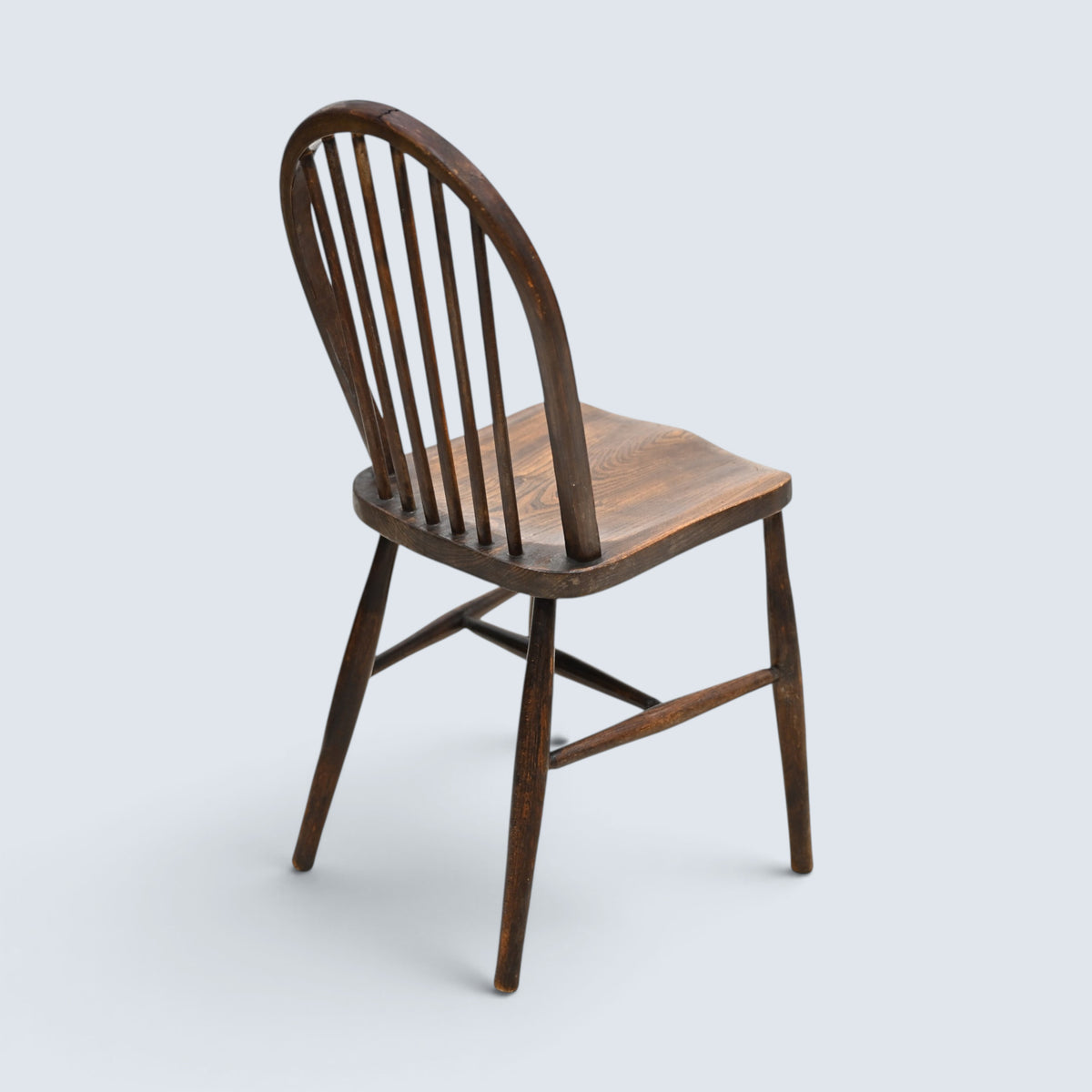 3 Antique Old Pub Style Kitchen Chairs Windsor Bow Back Elm Seats FREE Delivery*