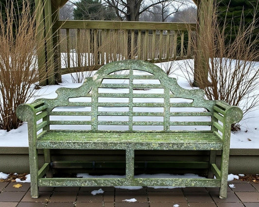Hardwood Weathered Lutyens Style Garden Bench