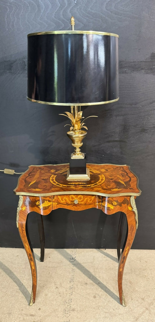 Pretty French Marquetry Lamp Table