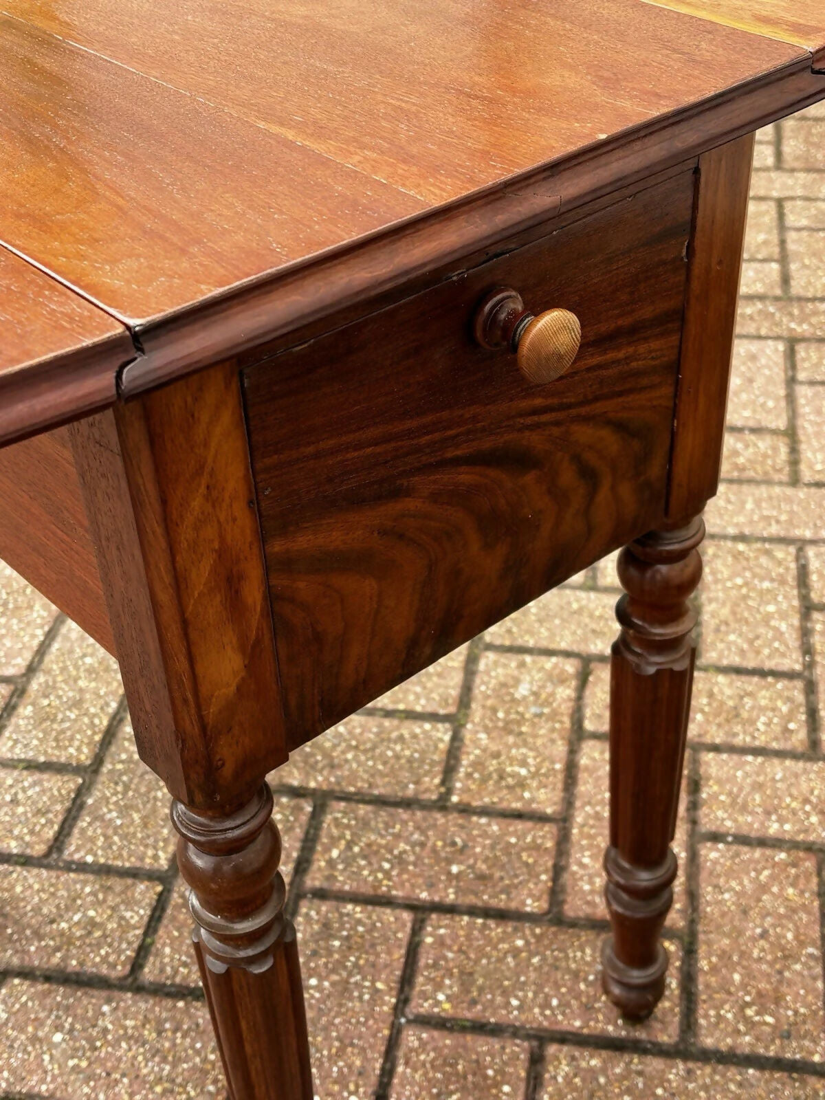 Victorian Mahogany Lamp/ Sofa Table. Drop Sides, With A Drawers & Cupboard