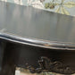 Reproduction Maison Demi Lune Console in black, manufactured by Gallery Direct Ltd