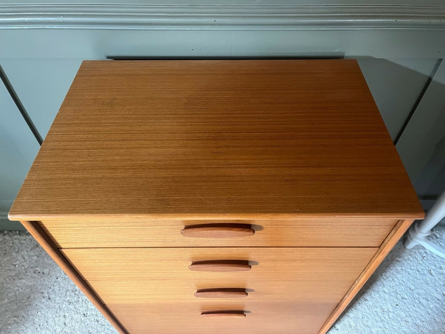 Vintage Teak Chest Of Drawers By Austin Suite 1960s V Deep Lower Drawer