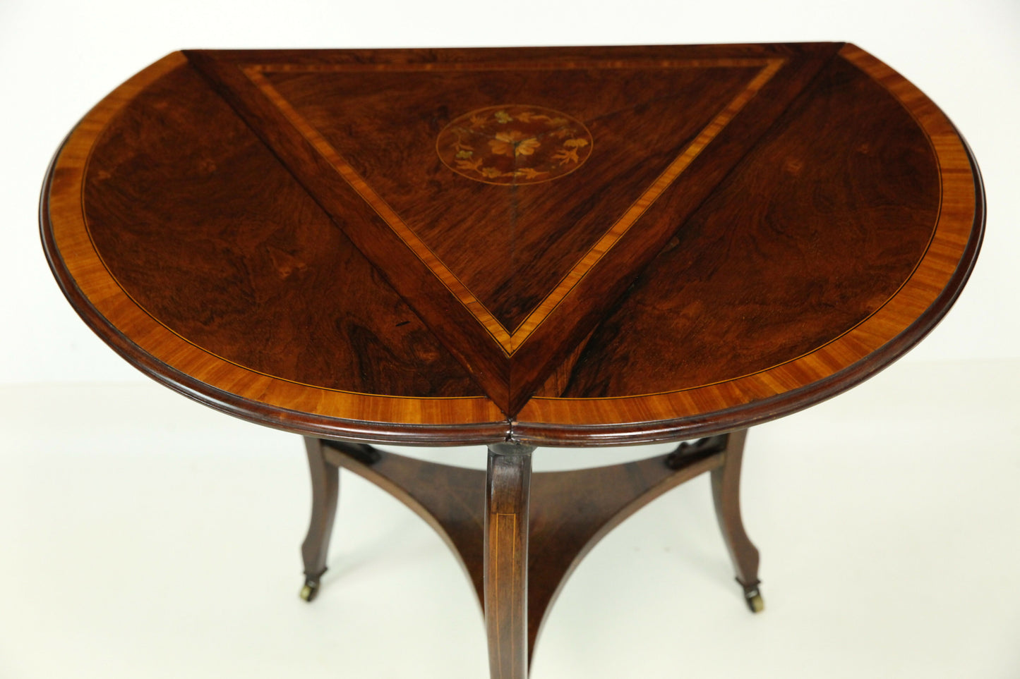 Victorian Inlaid Rosewood And Mahogany Tripod Drop Leaf Table FREE UK Delivery. SBR4375/0912V4