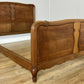 Bed Vintage French Louis XVI Oak Double Bed Frame Carved Headboard LOT 6382