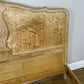 Bed Vintage French Louis XVI Oak King Size Bed Frame Carved Headboard LOT 6372