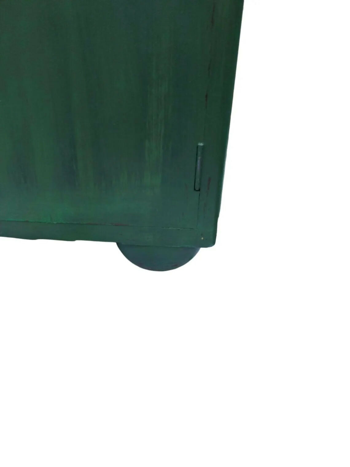 Forest Green Vintage Cabinet Dark Academia Drinks Cupboard | Bedside Table with Cable Hole Grandmillennial Staged Furniture UK Delivery