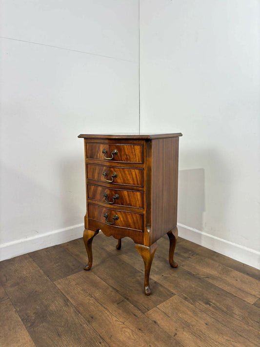 Reproduction Serpentine Front Four Drawer Chest