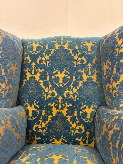 Vintage Wingback Armchair & Matching Footstool