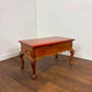 Vintage Leather Top Sewing Box - Stool