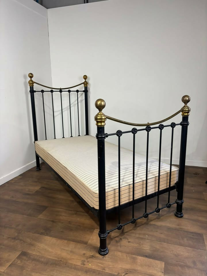 Reproduction Victorian Style Brass & iron Single Bed
