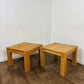 Pair of Modern Solid Oak Lamp Tables