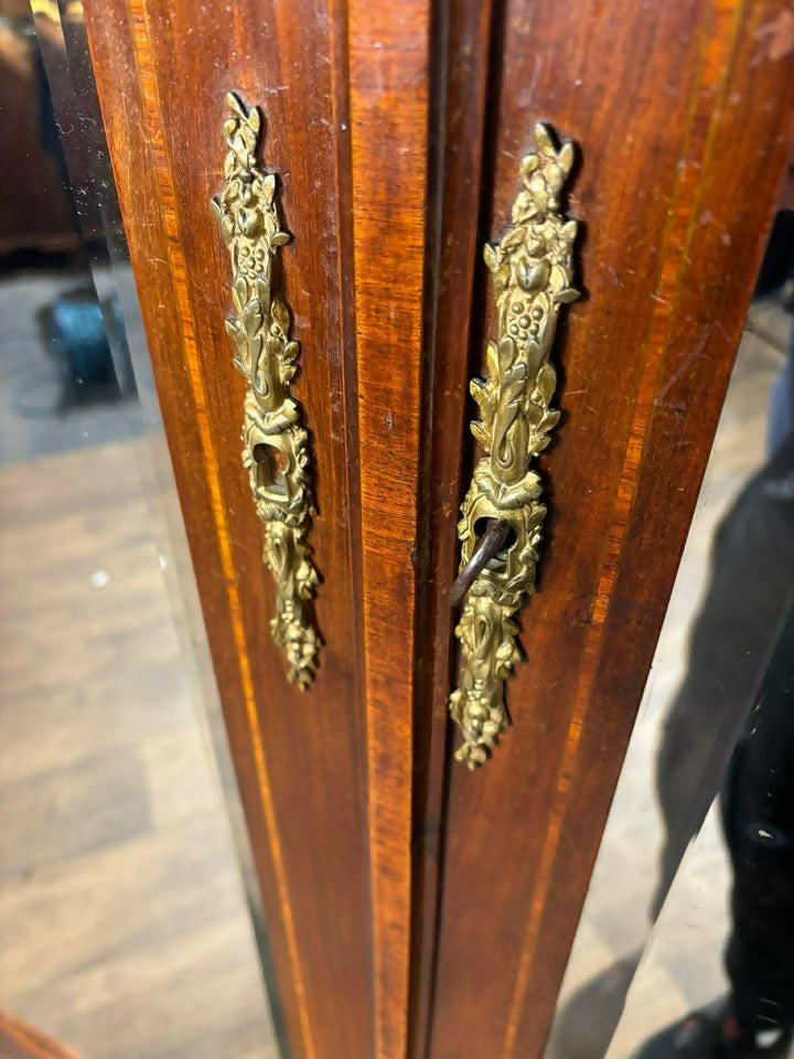 Antique French Louis XV Style Mirrored Armoire