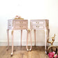 Dusky pink louis bedside cabinets