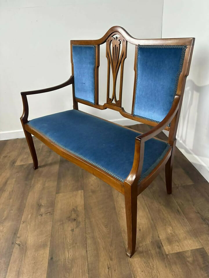 Edwardian Mahogany Window Seat