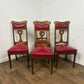 Set of Four Early 20th Century Oak Art Nouveau Dining Chairs