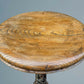 Vintage Industrial Antique Cast Iron and Elm Stool