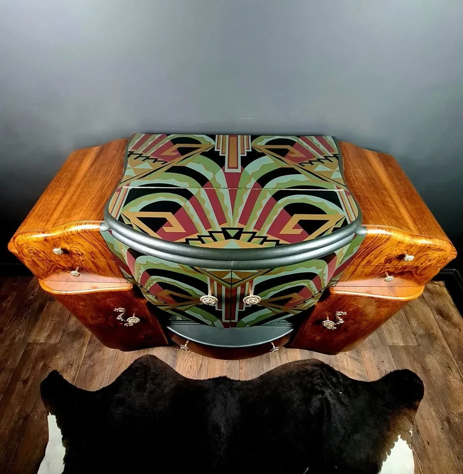 VINTAGE ART DECO DRINKS COCKTAIL CABINET - Fully Restored