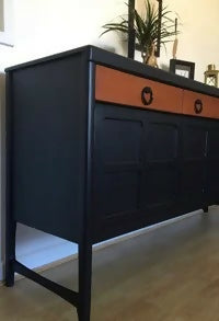 Large Black Vintage Nathan sideboard