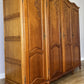Wardrobe Vintage French Louis XVI Style Oak Four Door Carved Armoire LOT 6491