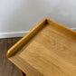 Modern Oak Storage Bench With Two Wicker Drawers