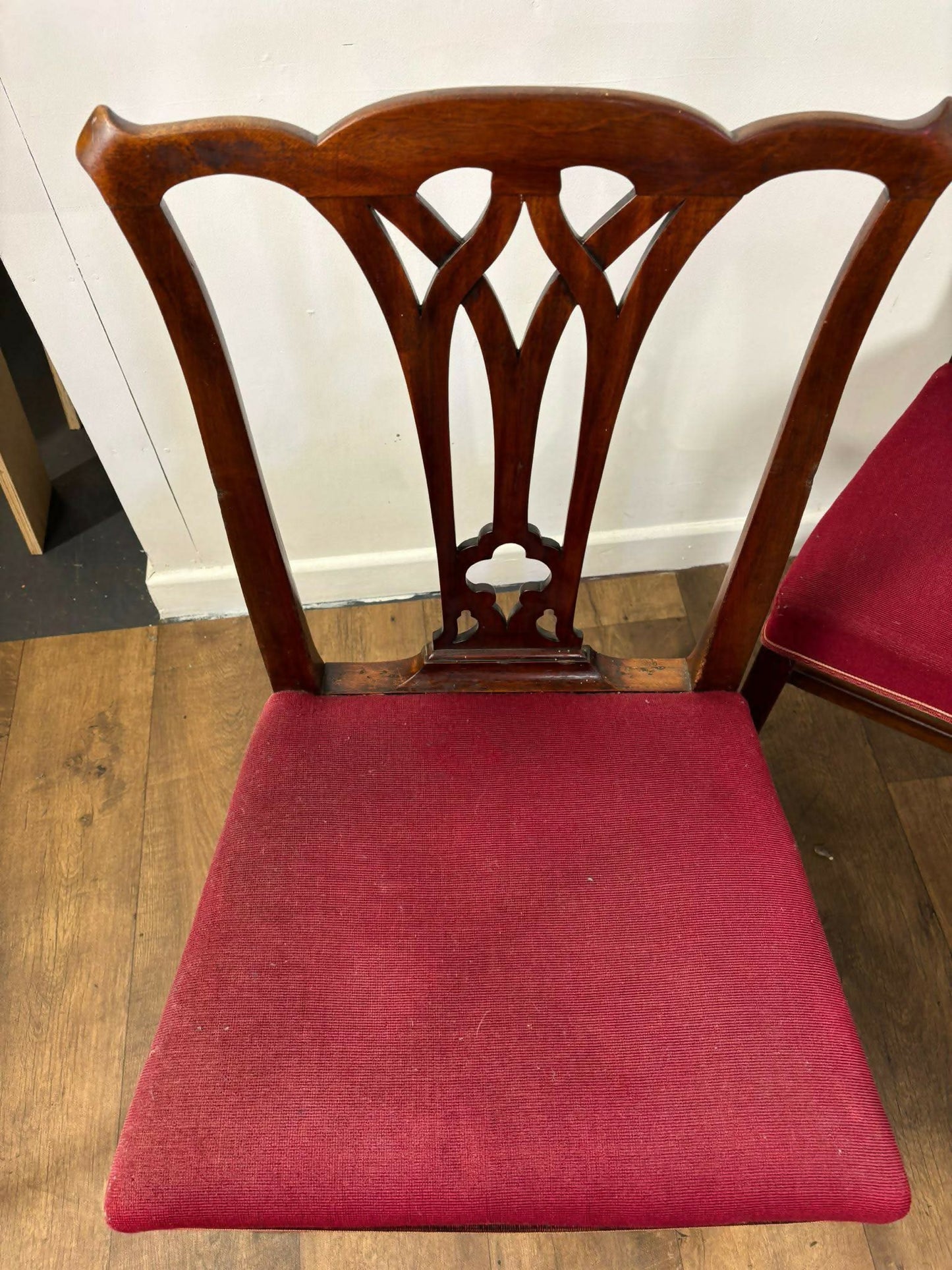 Vintage Set of Four Georgian Style Mahogany Dining Chairs