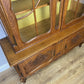 Bookcase Vintage French Louis XVI Oak Display Cabinet Carved Sideboard LOT 6282