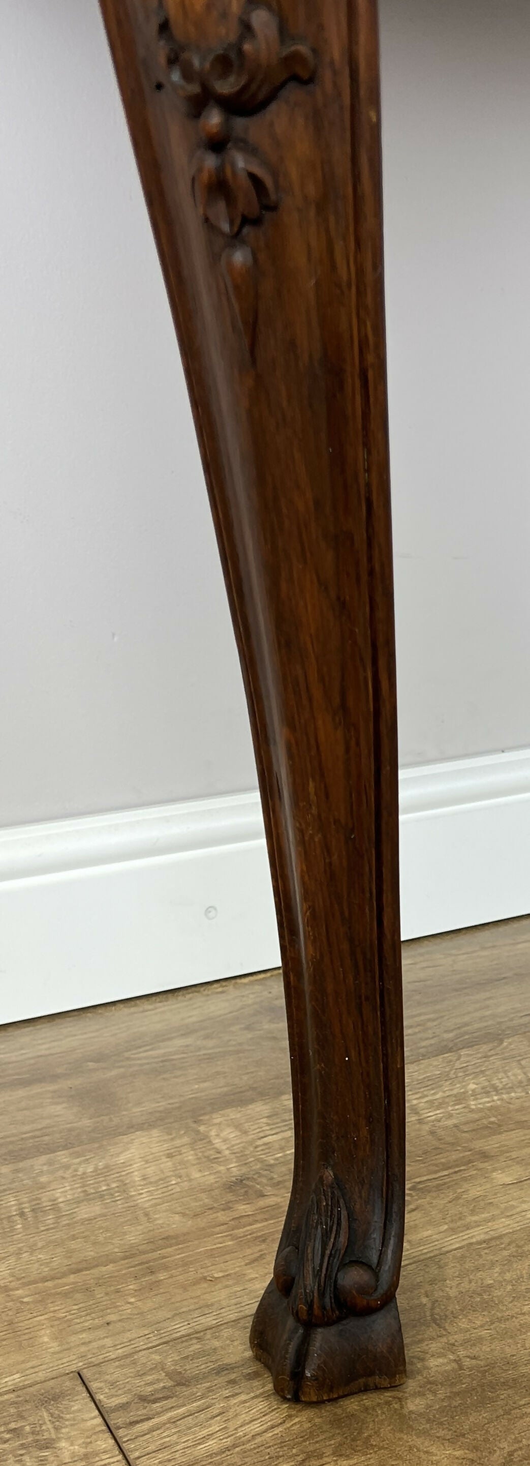 Table with Mirror Antique French Louis Oak Wall Mirror Console Table LOT 6402