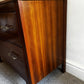 Vintage Lebus Chest of Drawers Deep 2 Drawer Mid Century Brass Infinity Handles