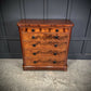 Large Vintage Victorian Tallboy Flame Mahogany Chest Of Drawers