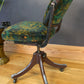 Refurbished Vintage 1950s Tansad Industrial Swivel Chair in Blackpop Velvet
