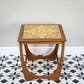 G Plan Astro Teak Side table Lamp table with retro tiled top