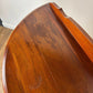 Vintage Mahogany Bow Fronted Display Cabinet with Leaded Glass