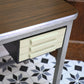 Industrial Metal Desk with Three Drawers and Formica Top by Conforti of Italy